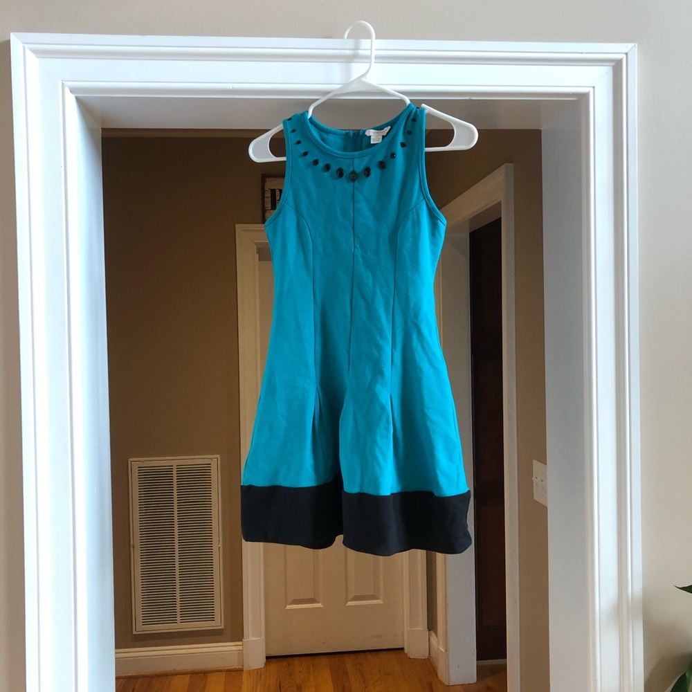 kc parker blue and black dress